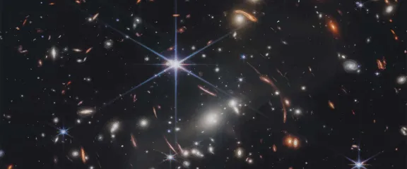 A galaxy from the James Web Space Telescope