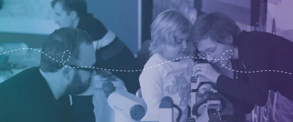 A researcher engages a family with their area of expertise